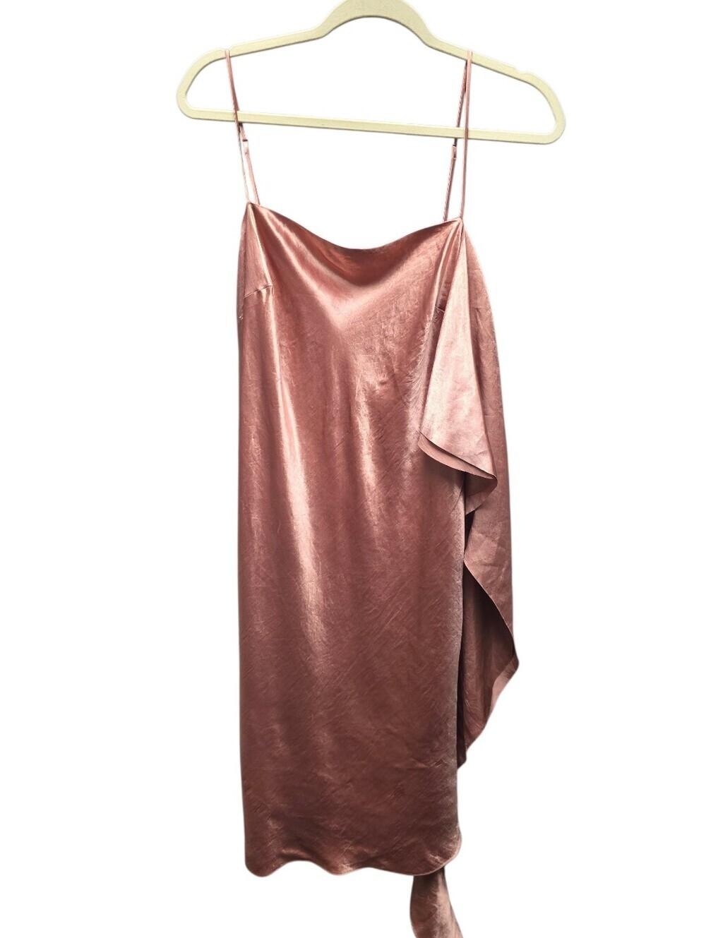 Banana Republic Heritage Side-Ruffle Slip Dress Size L  Rose